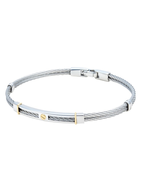 Brazalete Cristal Joyas 14 K con acabado liso