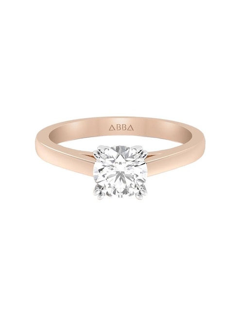 Anillo de compromiso de oro 10 K zirconia 1