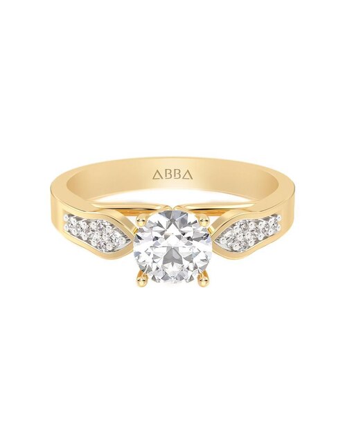 Anillo de compromiso "de" oro 10 k abba joyas no aplica zirconia