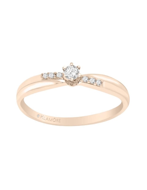 Anillo de compromiso de oro 14 k Natalie diamante 1