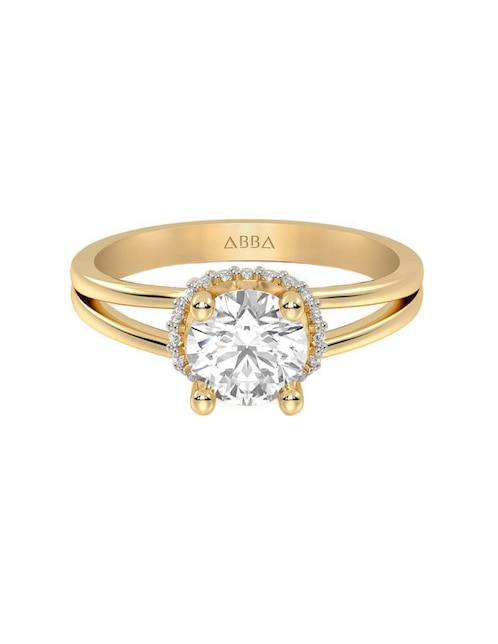 Anillo de compromiso de oro 14 K circonita Anillo de compromiso de oro 14 K circonita