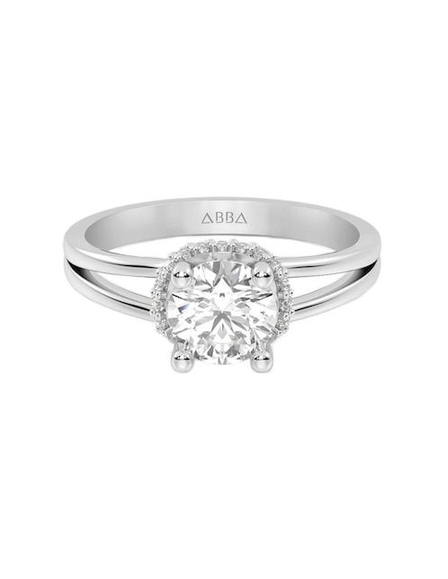 Anillo de compromiso de oro 10 K circonita 1