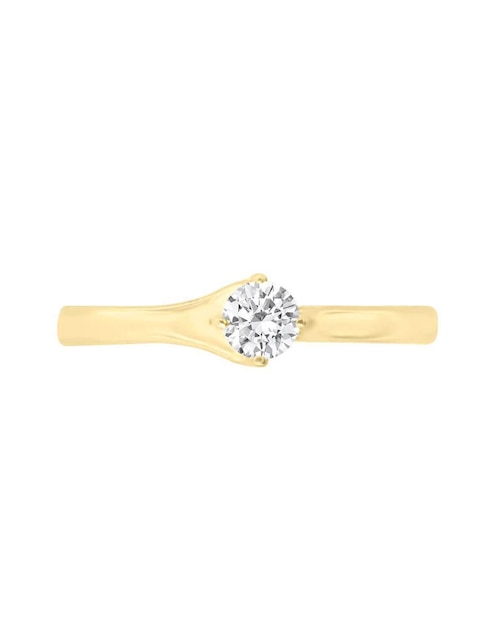 Anillo de compromiso "de" oro 14 k klamore feray diamante