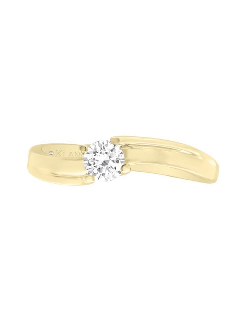 Anillo de compromiso "de" oro 14 k klamore raiza diamante