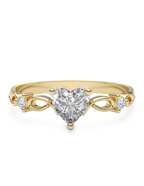 Anillo de compromiso "de" oro 10 k amelie joyas sin coleccion  zirconia