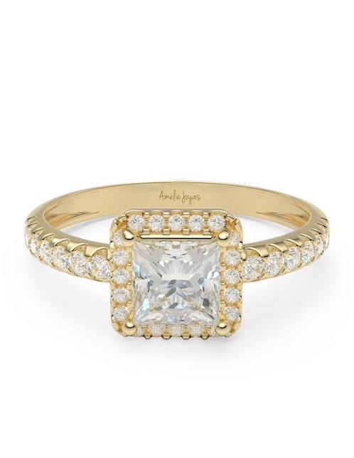 Anillo de compromiso "de" oro 10 k amelie joyas sin coleccion  zirconia