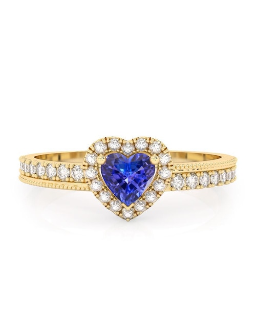 Anillo de compromiso "de" oro 10 k amelie joyas sin colección tanzanita