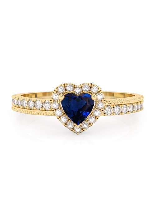 Anillo de compromiso "de" oro 10 k amelie joyas sin colección zafiro
