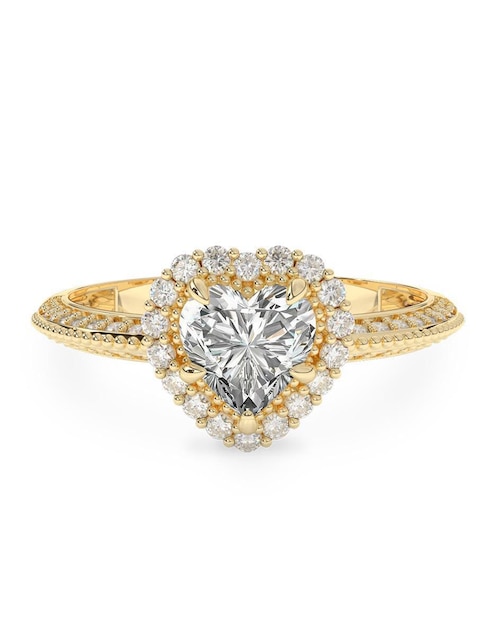 Anillo de compromiso "de" oro 10 k amelie joyas sin colección zirconia