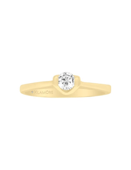 Anillo de compromiso de oro 14 k Klamore Leslye diamante