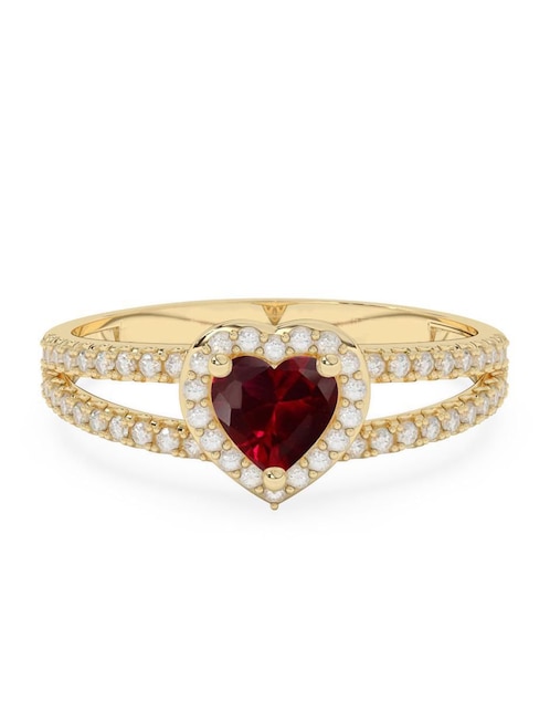 Anillo de compromiso "de" oro 10 k amelie joyas sin coleccion rubí