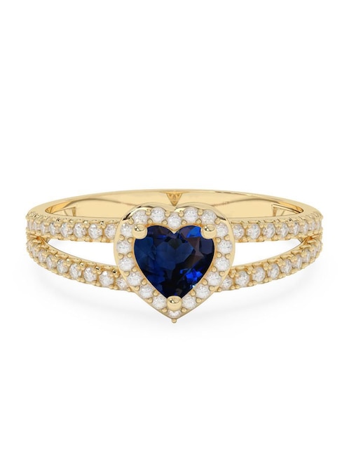 Anillo de compromiso "de" oro 10 k amelie joyas sin coleccion zafiro