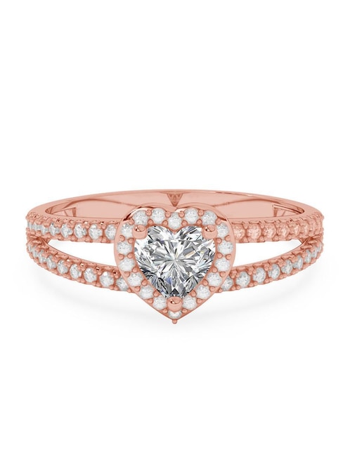 Anillo de compromiso de oro 10 k zirconia 1
