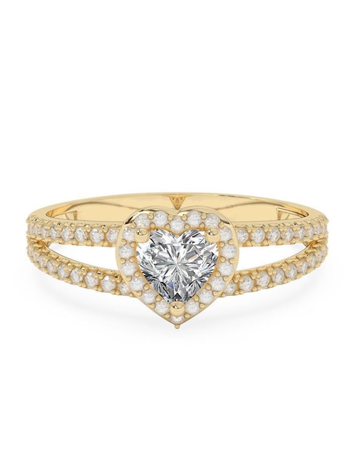 Anillo de compromiso "de" oro 10 k amelie joyas sin coleccion zirconia