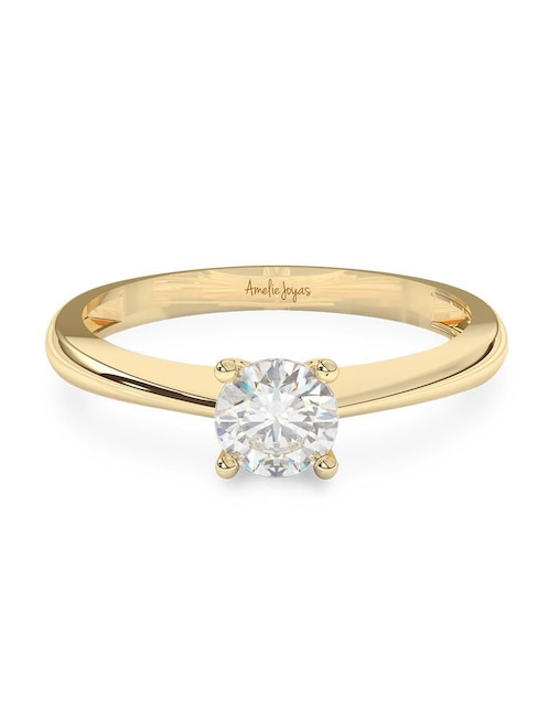 Anillo de compromiso "de" oro 10 k amelie joyas sin coleccion zirconia