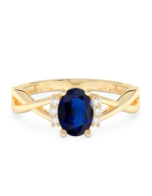 Anillo de compromiso "de" oro 10 k amelie joyas sin coleccion zafiro