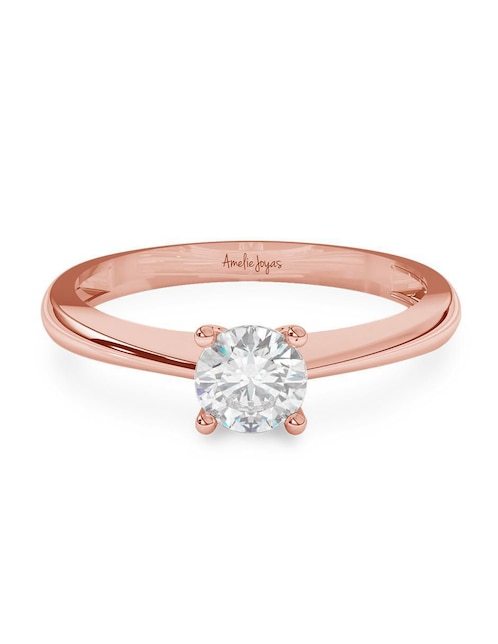 Anillo de compromiso de oro 10 k zirconia 1