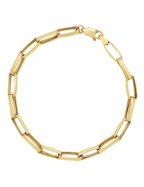 Pulsera Cristal Joyas de oro 14 K con acabado brillante