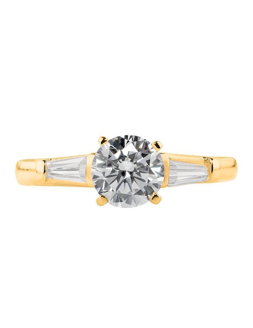 Anillo de compromiso de oro amarillo 14 k Amore Mio diamante