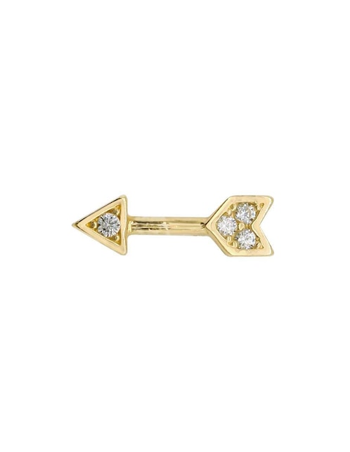 Piercing de flecha Fianelli de oro 14 K con acabado brillante circonita