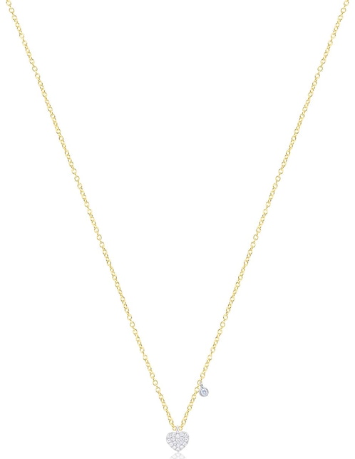 Collar de corazón de oro amarillo 14 K 1