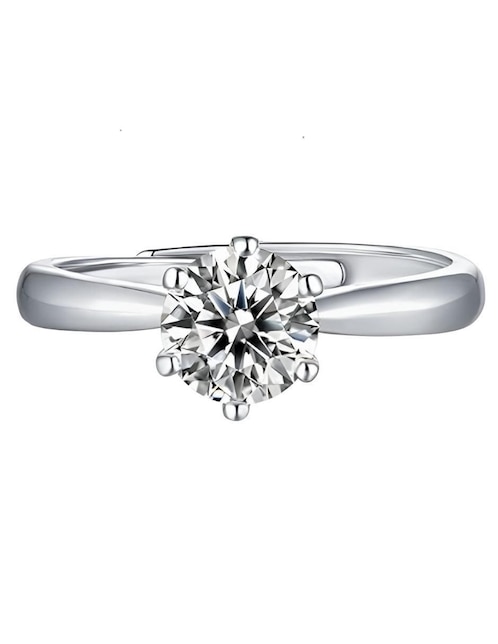 Anillo de compromiso de plata P 925 Xtellar  Moissanita