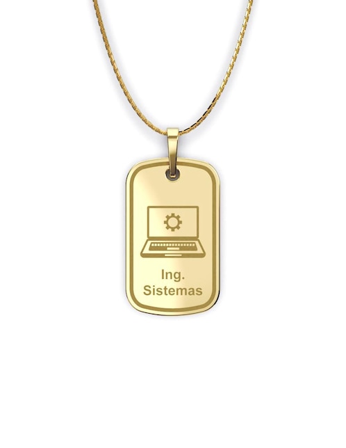 Collar con dije no aplica "de (si aplica)" rectangular fonelli graduación "de" oro 10 k