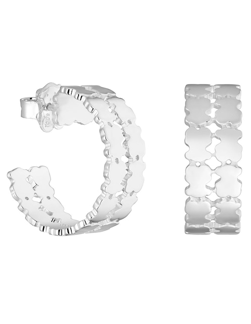 Aros de oso Tous Sweet 40s de plata P 925 con acabado brillante