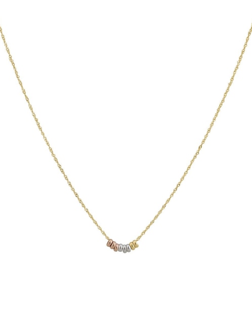 Gargantilla de aro Cristal Joyas de oro florentino 14 K