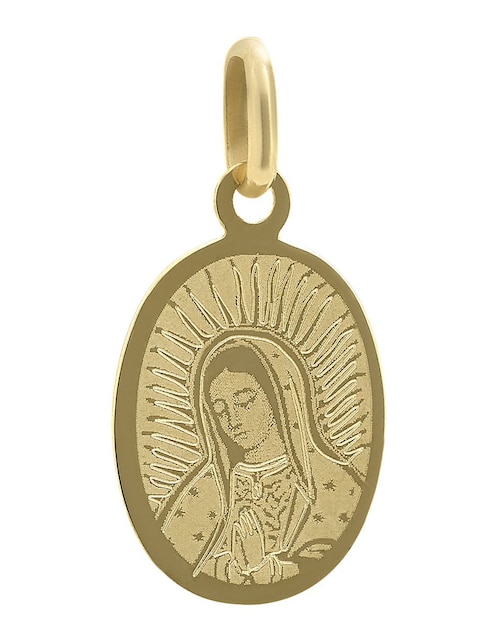 Medalla de virgen de guadalupe Cristal Joyas sin colección de oro 14 K