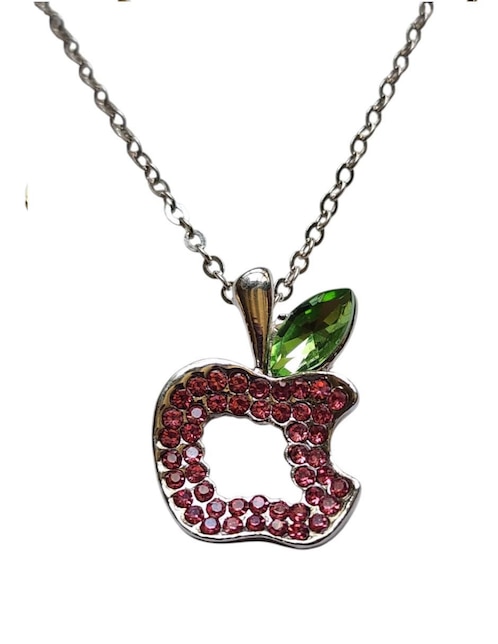 Collar con dije de manzana Limerence By Claudia Herrera Fruta de oro laminado 14 K
