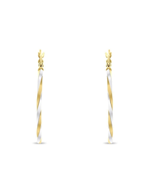 Arracadas Joyerías Bizzarro de oro 14 K con acabado brillante