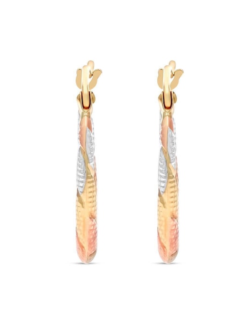 Arracadas de oro 14 K con acabado brillante 1
