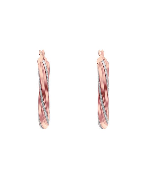 Orecchini in oro rosa 14k con rubino e diamante da 30,42