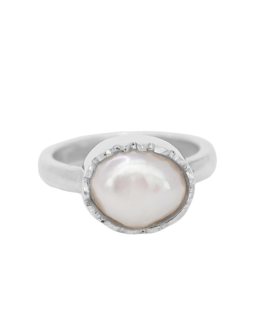 Anillo Teresa Díaz Joyería Mexicana Tesoros del Océano P 925 de plata perla brillante