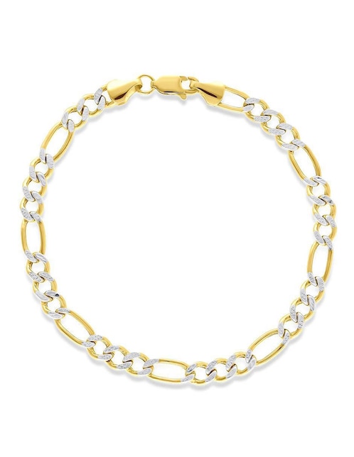 Pulsera de oro amarillo 14 K con acabado brillante