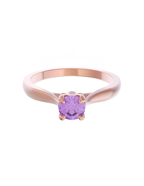 Anillo de compromiso de oro 14 k Eternidad zirconia 1
