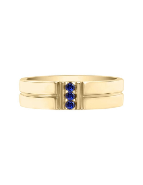 Anillo "de (si aplica)" redondo fascinare lionne no aplica 14 k "de" oro zafiro brillante