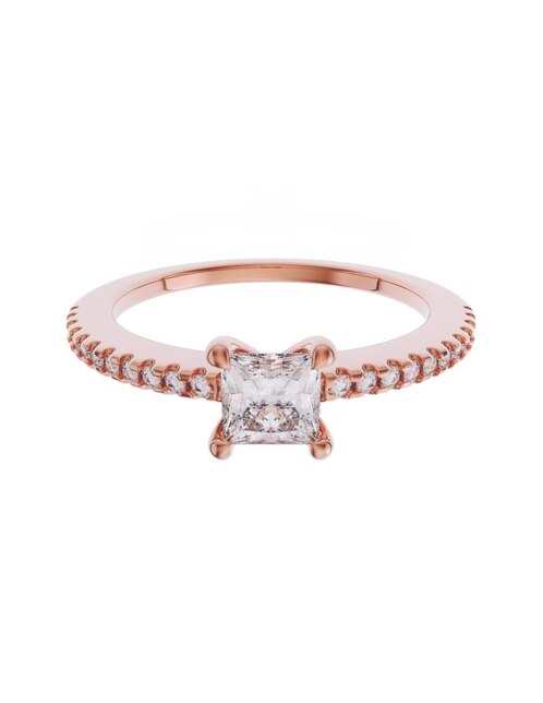 Anillo de compromiso de oro 14 k Eternidad zirconia 1