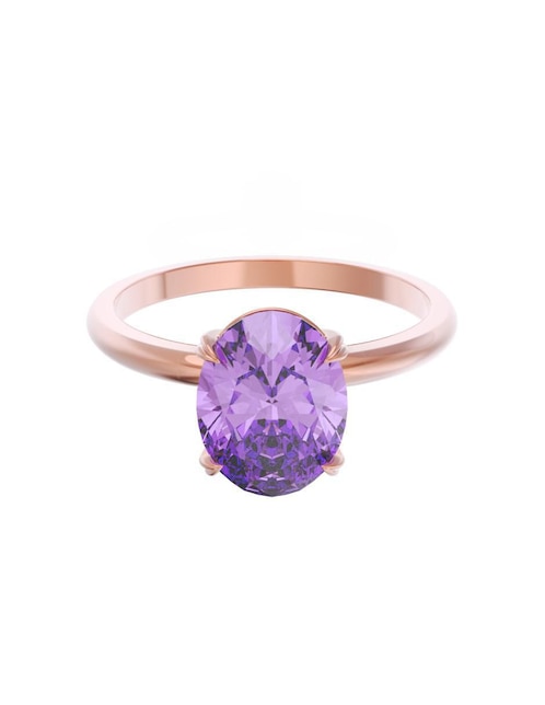Anillo de compromiso de oro 14 k Eternidad zirconia 1