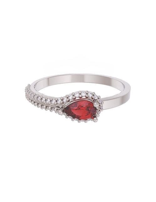 Anillo de compromiso de oro 14 k Eternidad zirconia 1