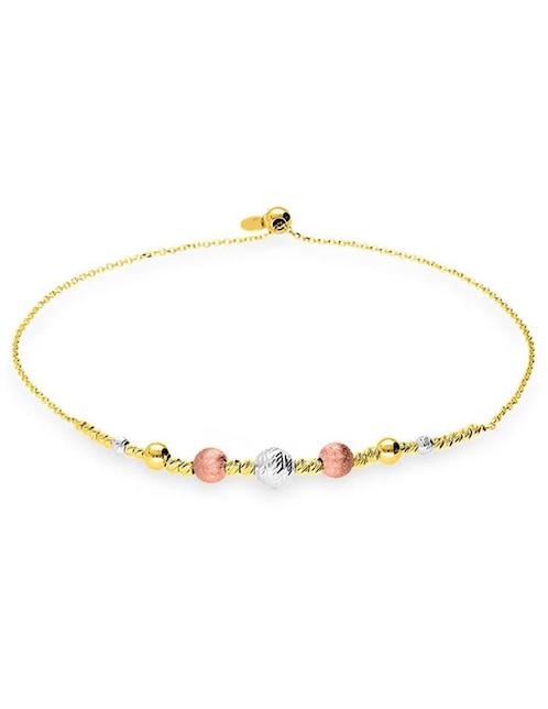 Pulsera Joyerías Bizzarro de oro florentino 14 k con acabado brillante