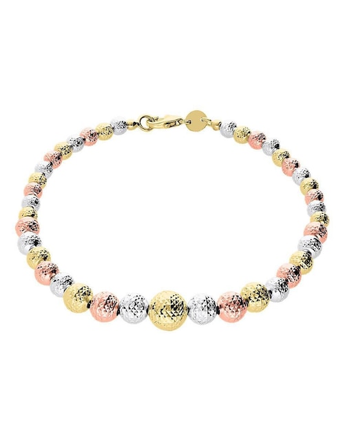 Pulsera de oro florentino 14 k con acabado brillante Pulsera de oro florentino 14 k con acabado brillante