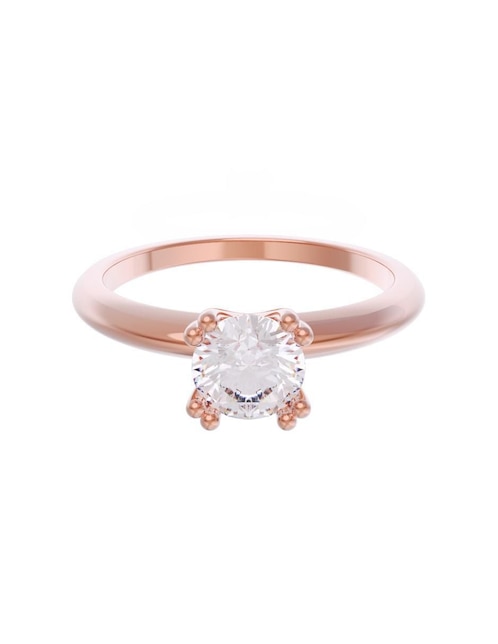 Anillo de compromiso de oro 14 k Eternidad zirconia 1