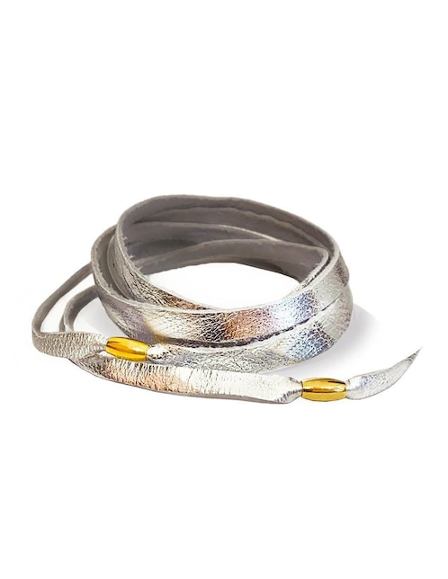 Pulsera vangania "de" cuero sin kilataje sin familia o colección "con acabado"