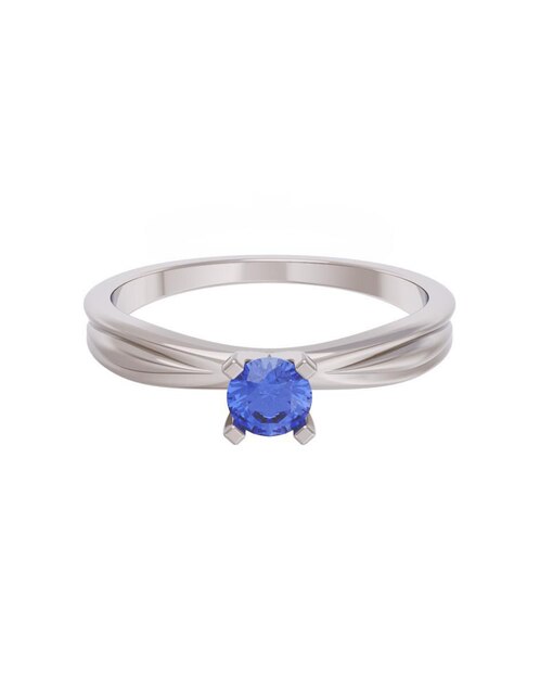 Anillo de compromiso de oro 14 k Eternidad zirconia 1