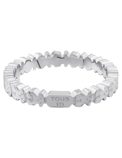 Anillo de oso Tous Straight P 925 de plata brillante