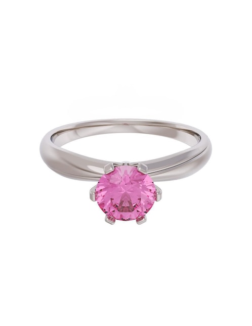 Anillo de compromiso de oro 14 k Eternidad zirconia 1