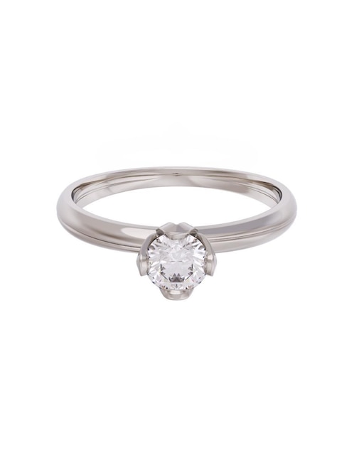 Anillo de compromiso de oro 14 k Eternidad zirconia 1