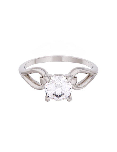Anillo de compromiso de oro 14 k Eternidad zirconia 1